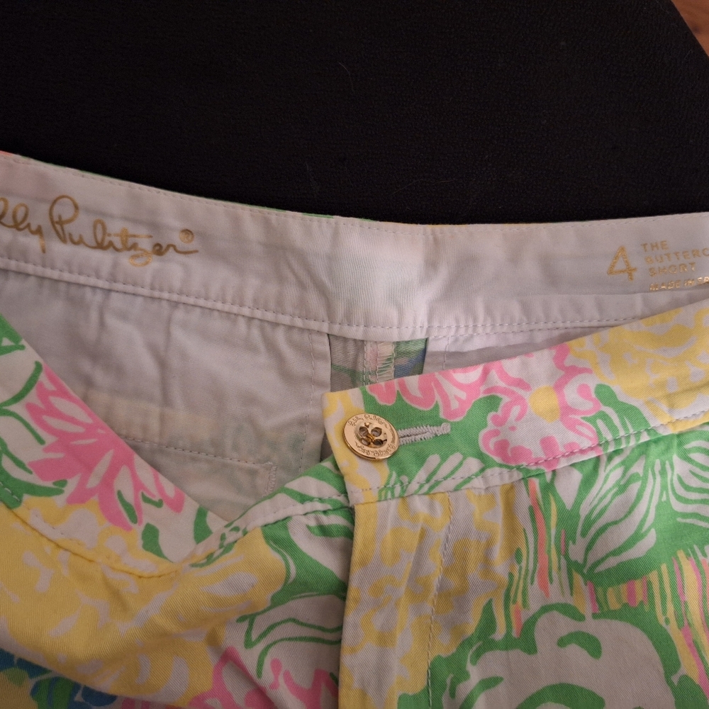 Lilly Pulitzer Green and Pink Skort And Scallop Shorts - Picture 3 of 5